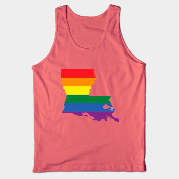 Louisiana state LGBT Pride Tank Top by FiftyStatesOfGay